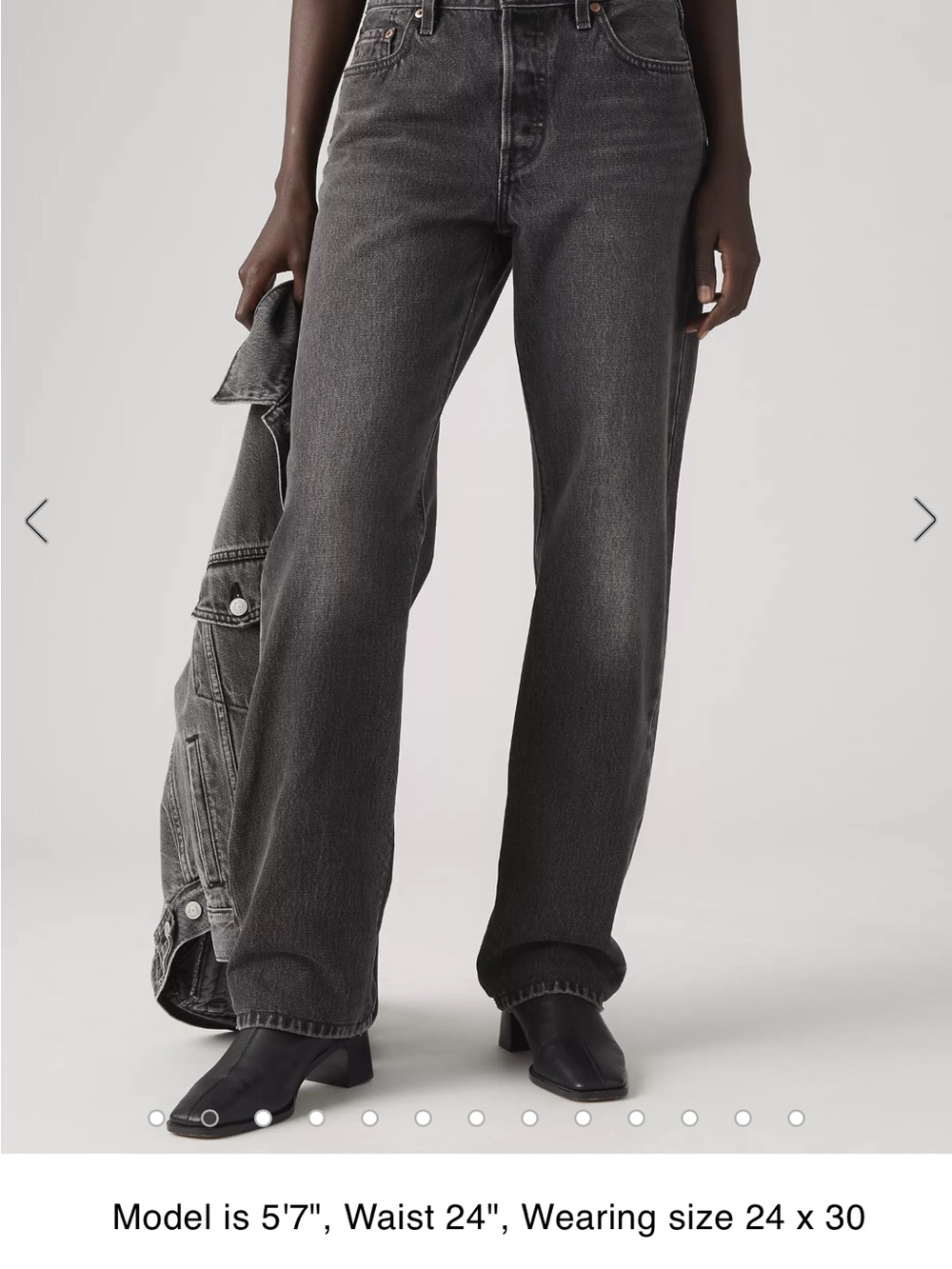 Levi's Straight-Leg Jeans in Washed Black